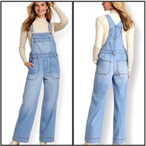 Universal Thread Wide Leg Denim Jean Overalls NWT Light Wash